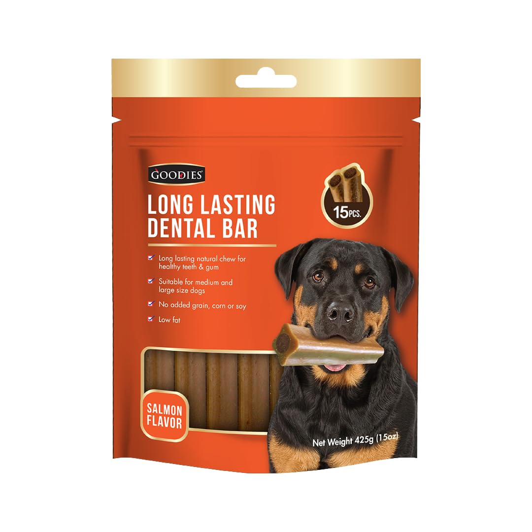 Goodies Long Lasting Dental Bar Treats for Dogs 425 gm (15 pc) - Salmon