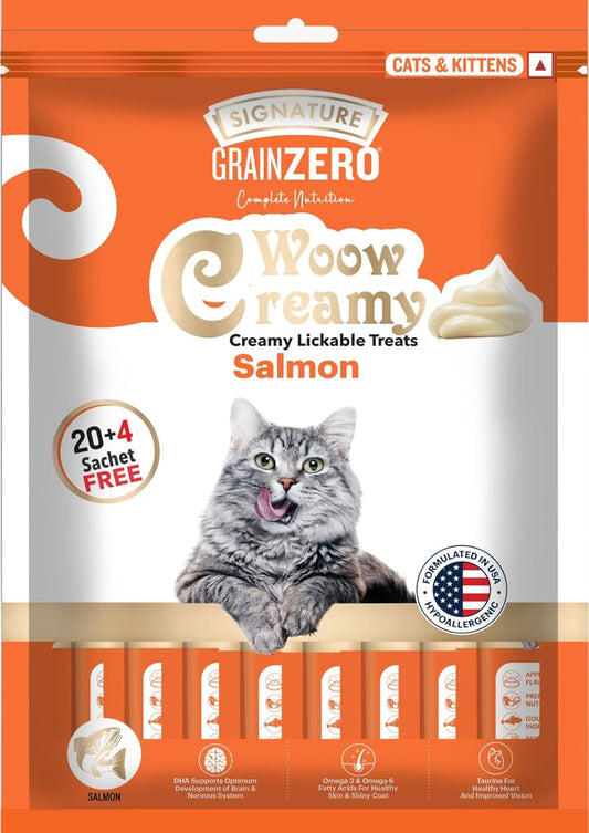 Grain Zero Creamy Treats for Cats (24's) - Salmon