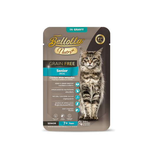 Bellotta Nutri+ Premium Wet Food Gravy for Cats - Senior (Grain Free)
