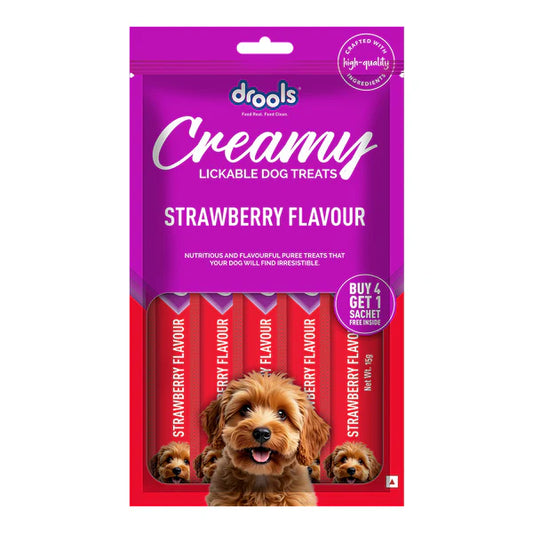 Drools Creamy Treats for Dogs 5's - Strawberry