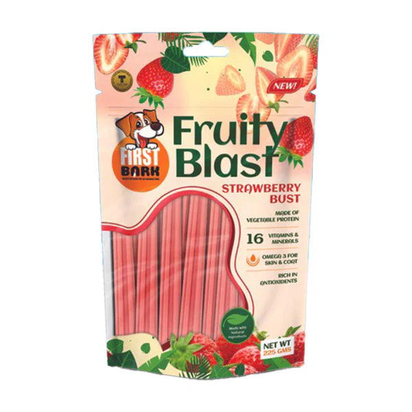 First Bark Fruity Blast Dog Treats 225 gm - Strawberry