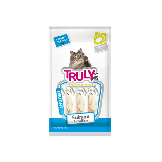 Truly Creamy Treats For Cats ( 5's )  - Salmon  & Cod Fish
