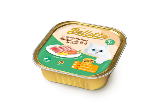 Bellotta Wet Food Gravy Tray for Cats - Tuna with Vegetables