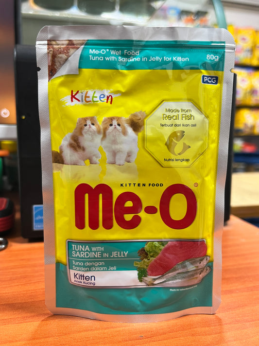 MeO Cat Wet Food (Kitten Tuna Sardine in Jelly) 80 gm