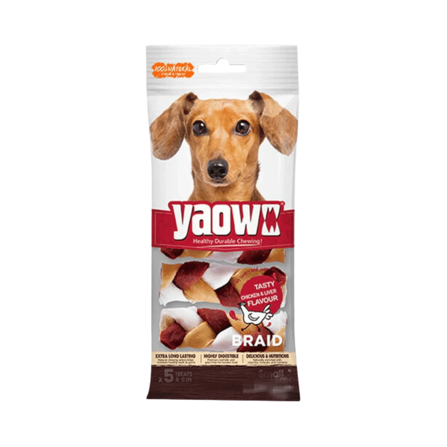 Yaowo Tough Chew Treats for Dogs - Braid