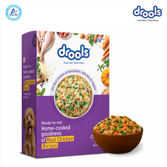 Drools Tetra Pack Real Chicken Biryani 350gm for Puppy / Dogs