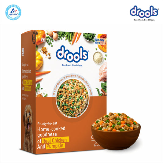 Drools Tetra Pack Real Chicken Pumpkin 150gm for Puppy / Dogs