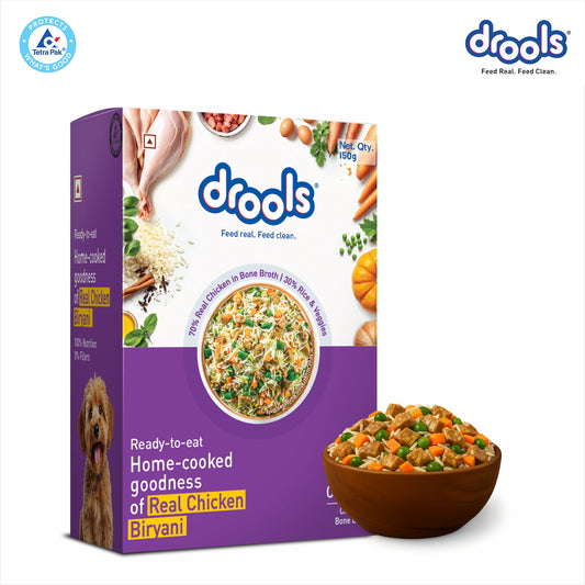 Drools Tetra Pack Real Chicken Biryani 150gm for Puppy / Dogs