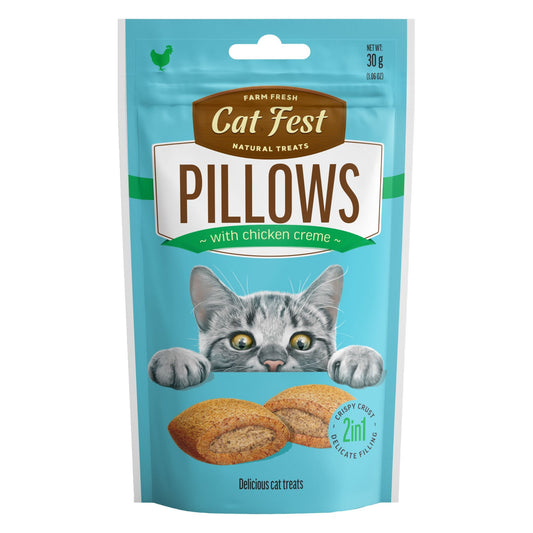 Cat Fest Pillows Dry Treats for Cats 30 gm - Chicken Cream