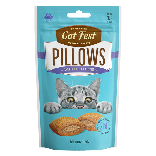 Cat Fest Pillows Dry Treats for Cats 30 gm - Crab Cream
