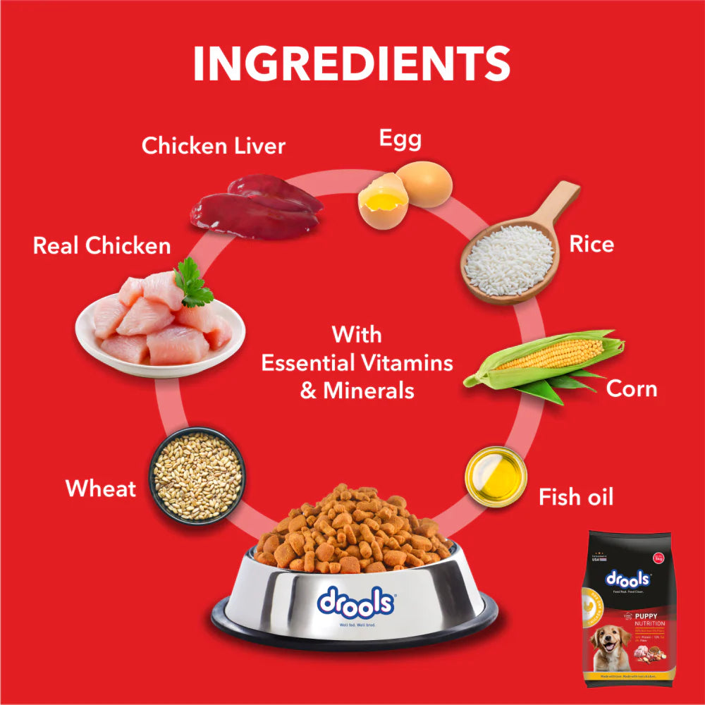 Drools Chicken & Egg Dry Food for Dogs - Puppy