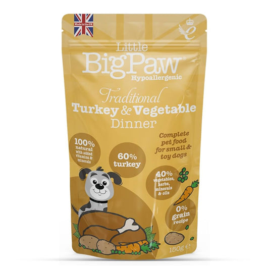 Little Big Paw Hypoallergenic Wet Food for Dogs 150 gm - Turkey & Vegetables